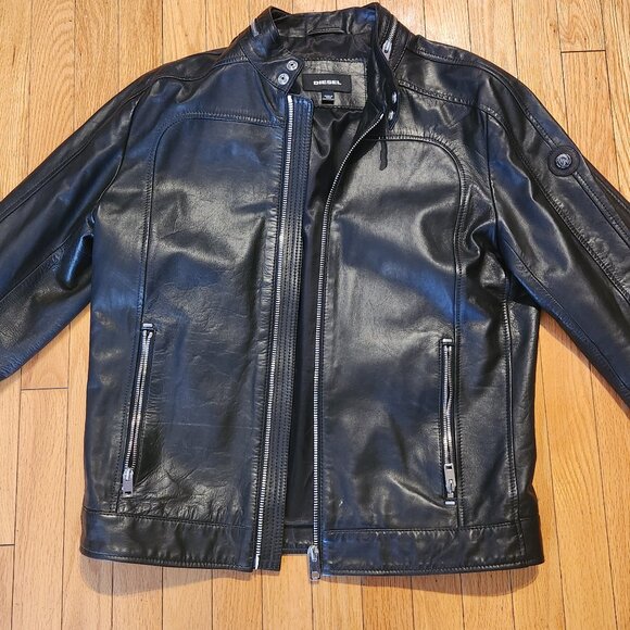 Diesel men's Leather Jacket - Picture 1 of 6